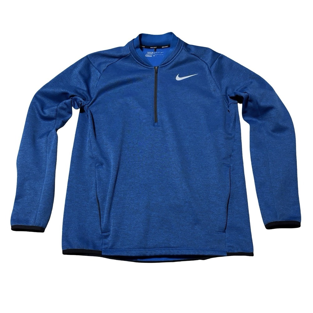 Nike Golf Men's Full Zip Sweater Jacket Blue Size Medium 22 x 29